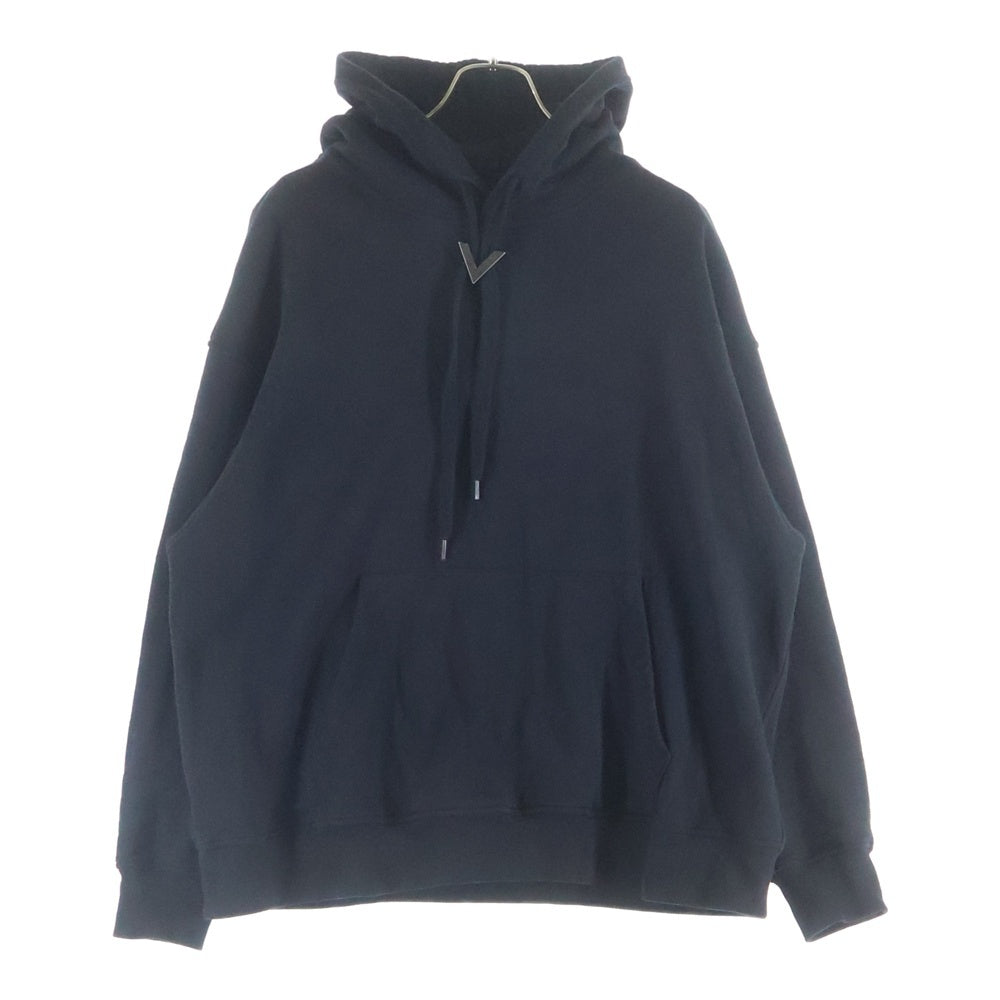 VALENTINO(ヴァレンティノ) メタリックV レースストッパー スウェット プルオーバーパーカー ブラック 5V3MF25RADJ