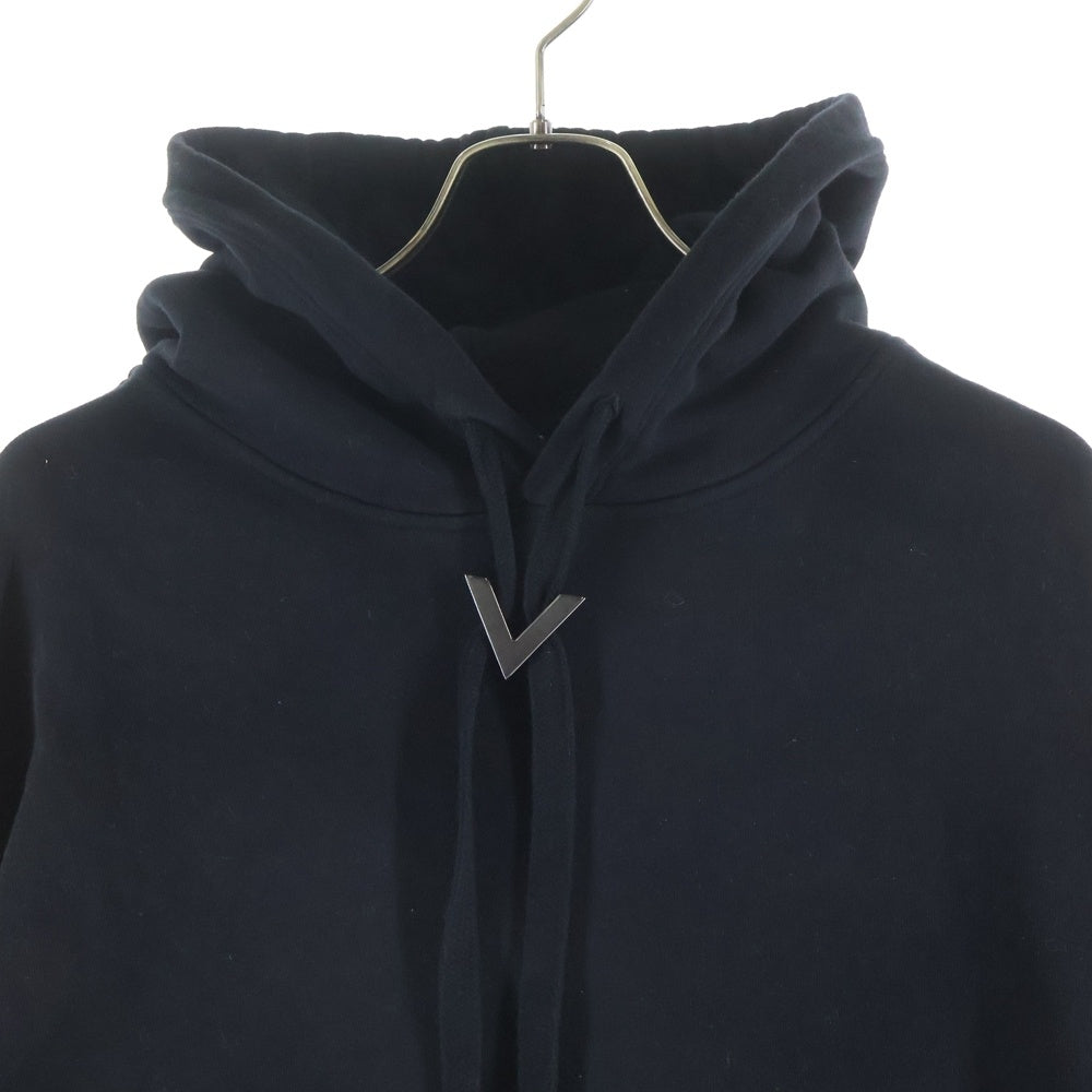 VALENTINO(ヴァレンティノ) メタリックV レースストッパー スウェット プルオーバーパーカー ブラック 5V3MF25RADJ