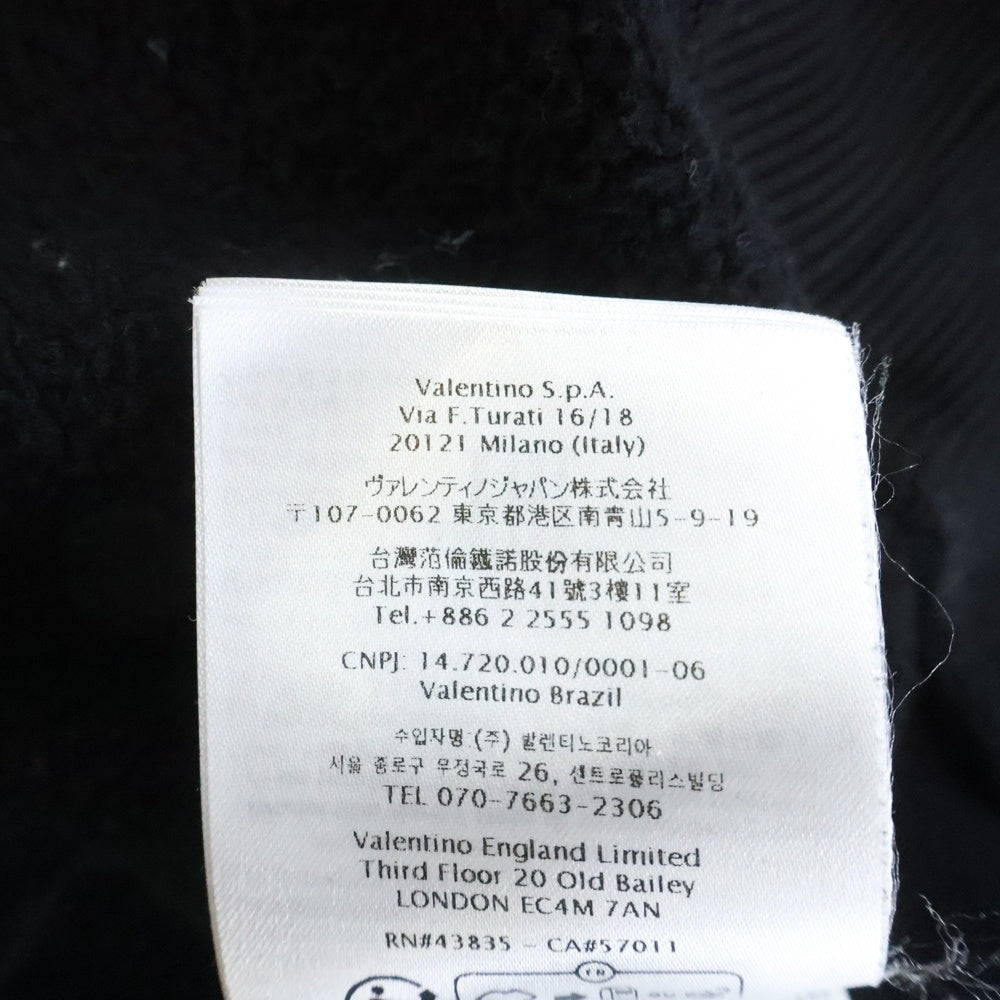 VALENTINO(ヴァレンティノ) メタリックV レースストッパー スウェット プルオーバーパーカー ブラック 5V3MF25RADJ