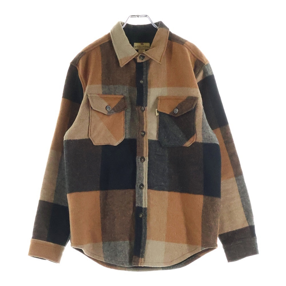 NO BRAND(ノーブランド) BUFFALO JACKSON バッファロージャクソン ウール シャツ ジャケット ブラウン