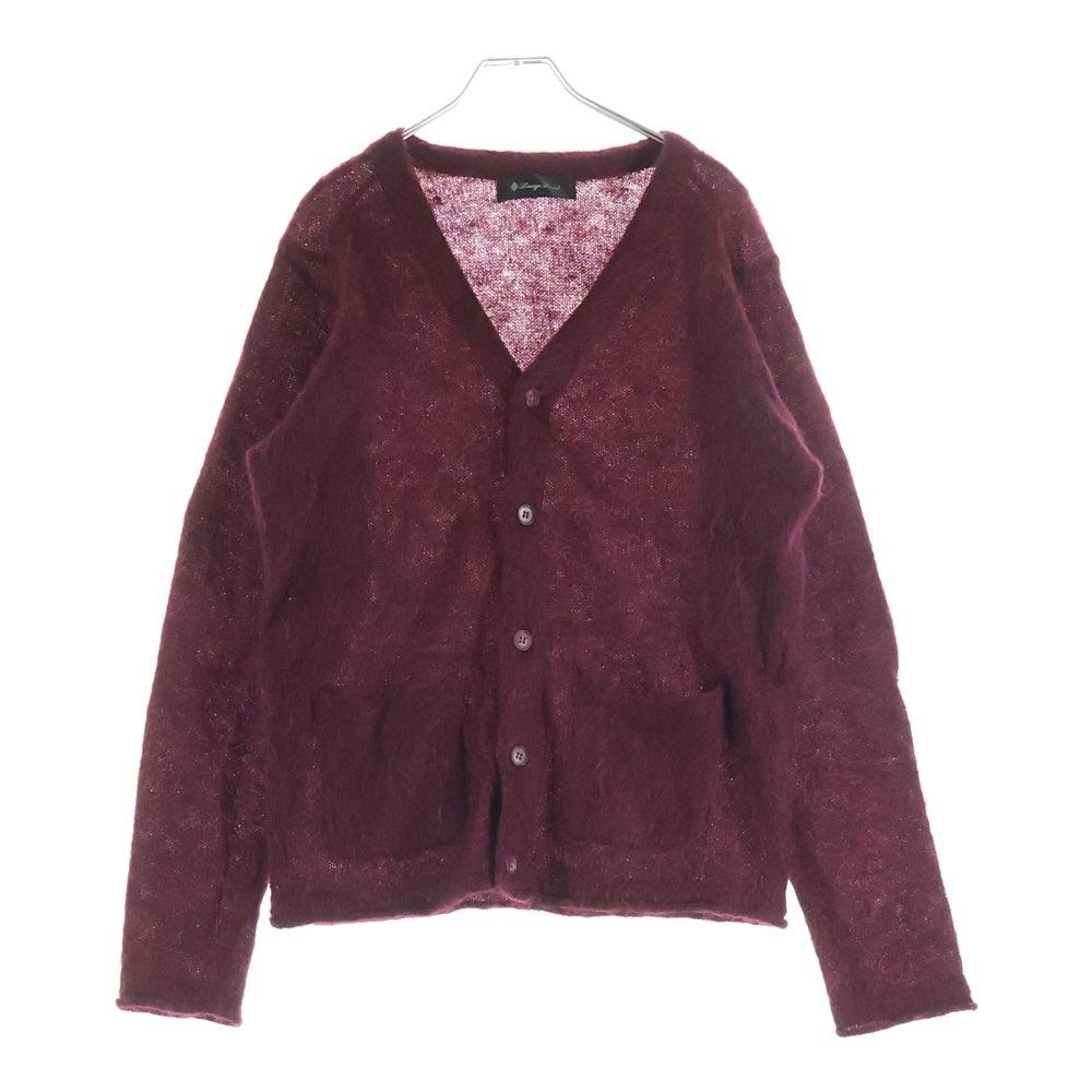 LOUNGE LIZARD(ラウンジリザード) モヘア ニット カーディガン ボルドー