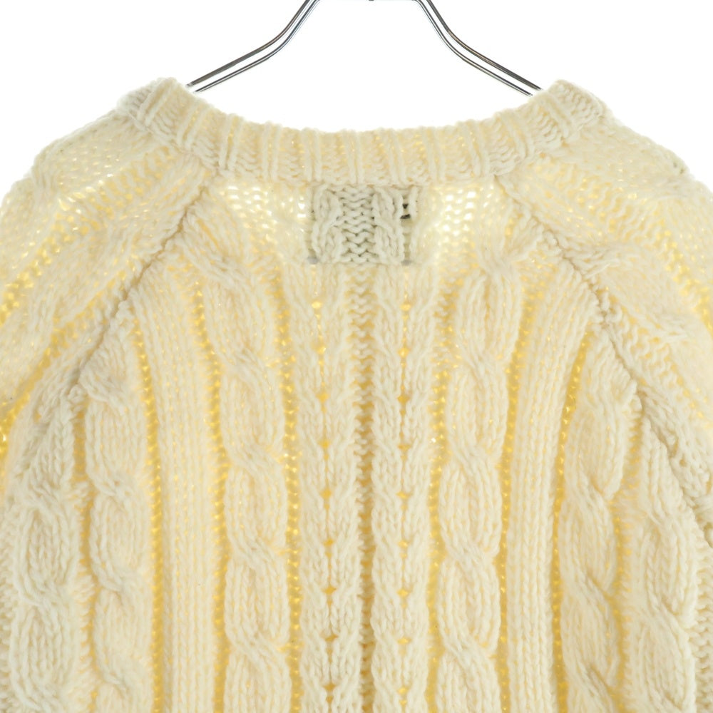 CIAOPANIC(チャオパニック) ケーブル ニット カーディガン ホワイト