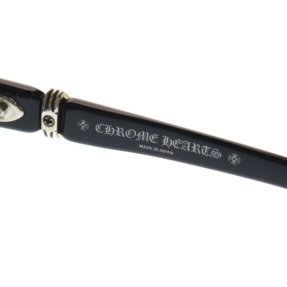 CHROME HEARTS(クロムハーツ) CLITERALLY クリテラリー シルバー装飾 ウェリントンサングラス メガネ ブラック