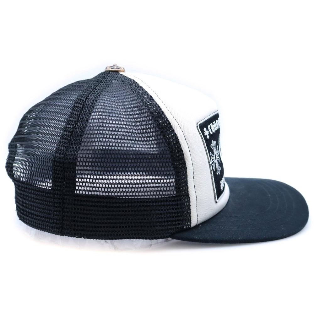 CHROME HEARTS(クロムハーツ) TRUCKER CAP CH刺繍 メッシュ トラッカーキャップ 帽子 ブラック/ホワイト