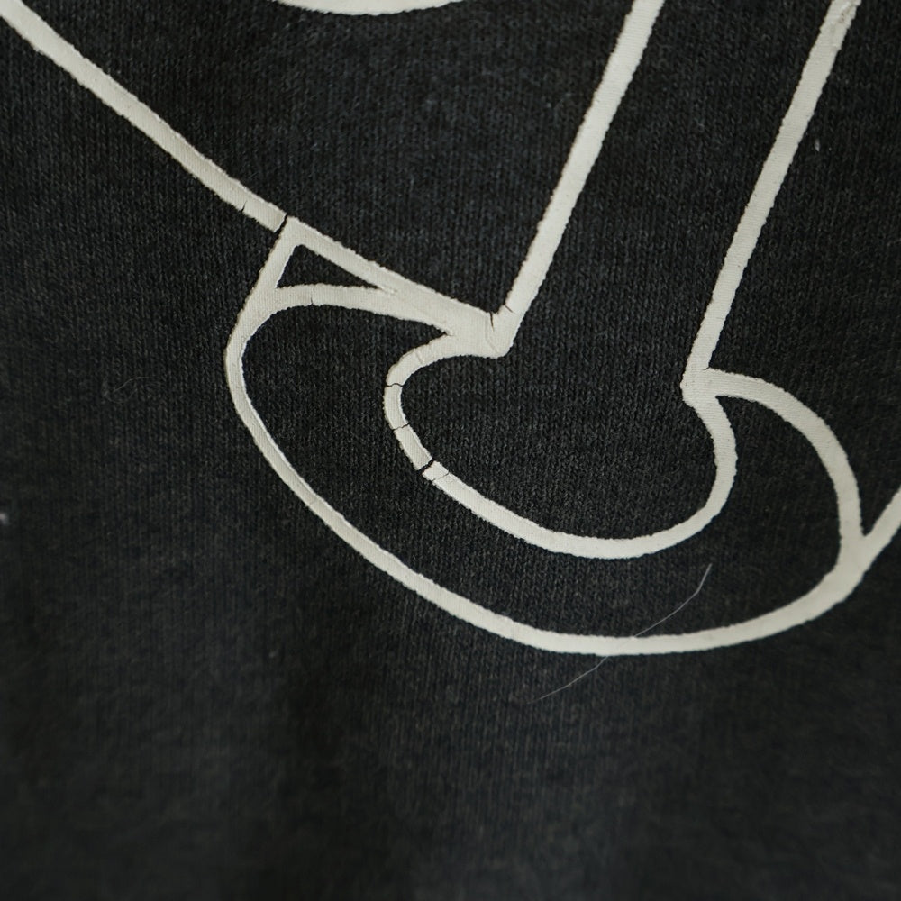 CHROME HEARTS(クロムハーツ) OLD HORSESHOE HOODIE オールド ホースシュープリント 裏地サーマル スウェット プルオーバーパーカー ブラック