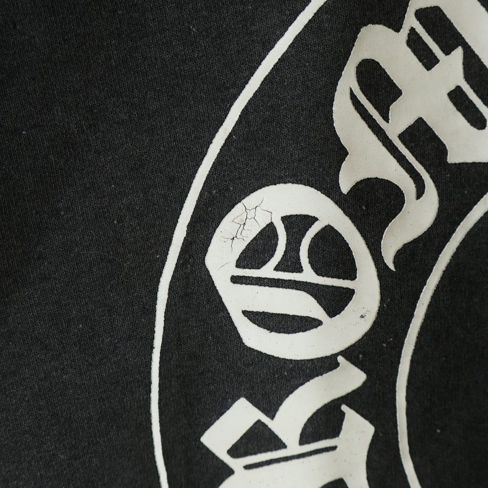 CHROME HEARTS(クロムハーツ) OLD HORSESHOE HOODIE オールド ホースシュープリント 裏地サーマル スウェット プルオーバーパーカー ブラック