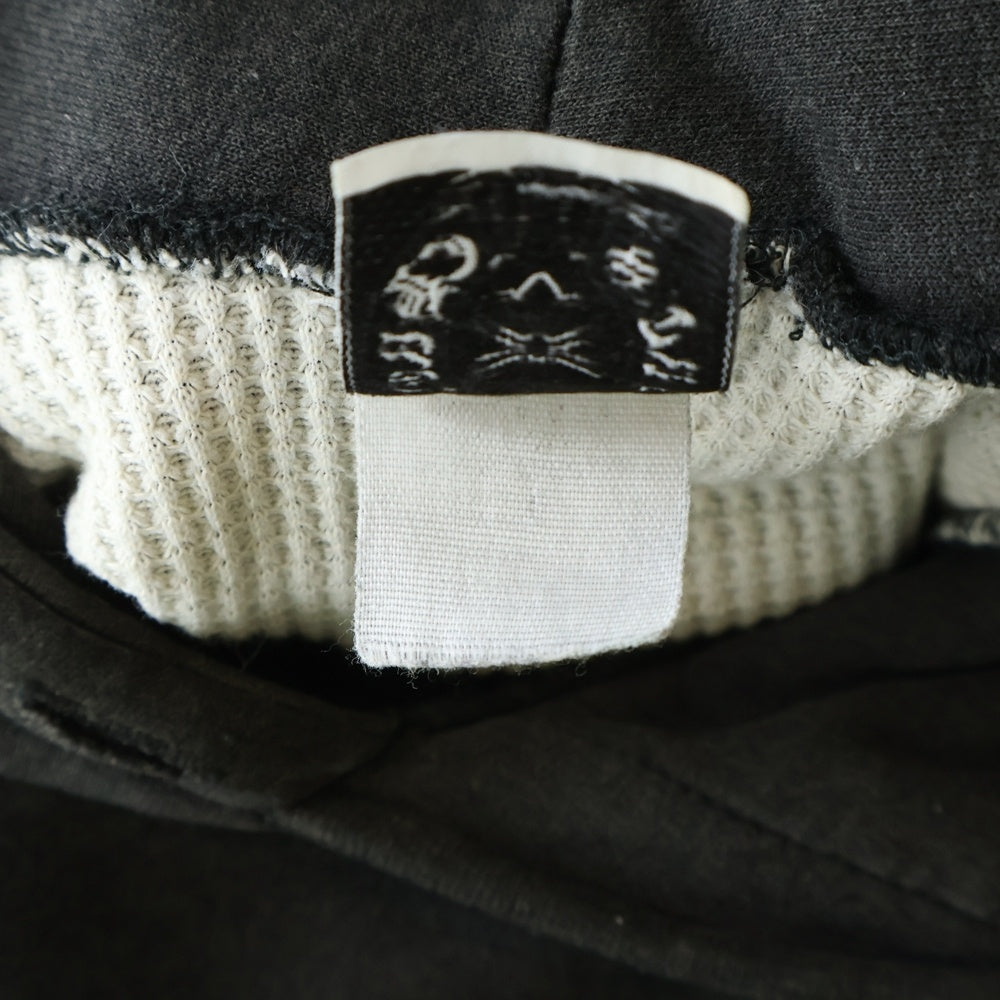 CHROME HEARTS(クロムハーツ) OLD HORSESHOE HOODIE オールド ホースシュープリント 裏地サーマル スウェット プルオーバーパーカー ブラック