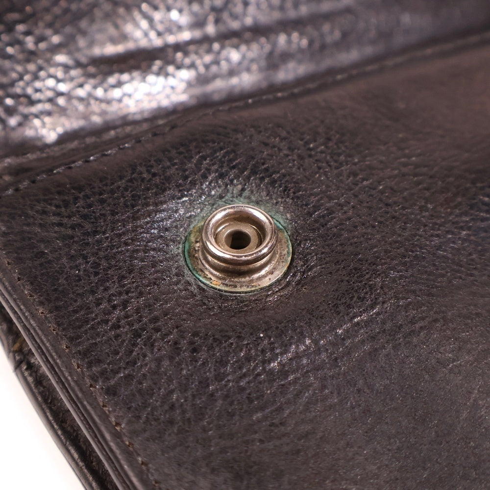 CHROME HEARTS(クロムハーツ) WAVE ウェーブ レザーウォレット 財布 ブラック BCA374