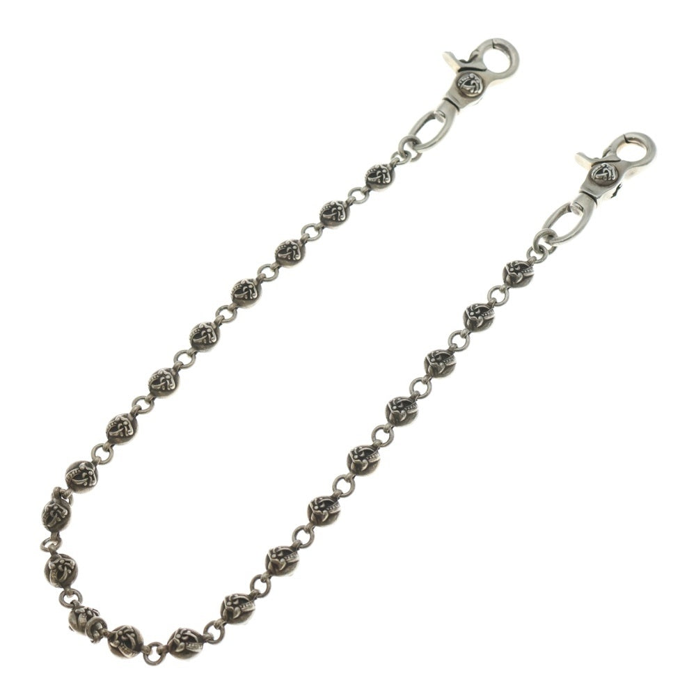 CHROME HEARTS(クロムハーツ) 2BALL LONG-T/2クリップロング#2ケルティックボール ウォレットチェーン シルバー