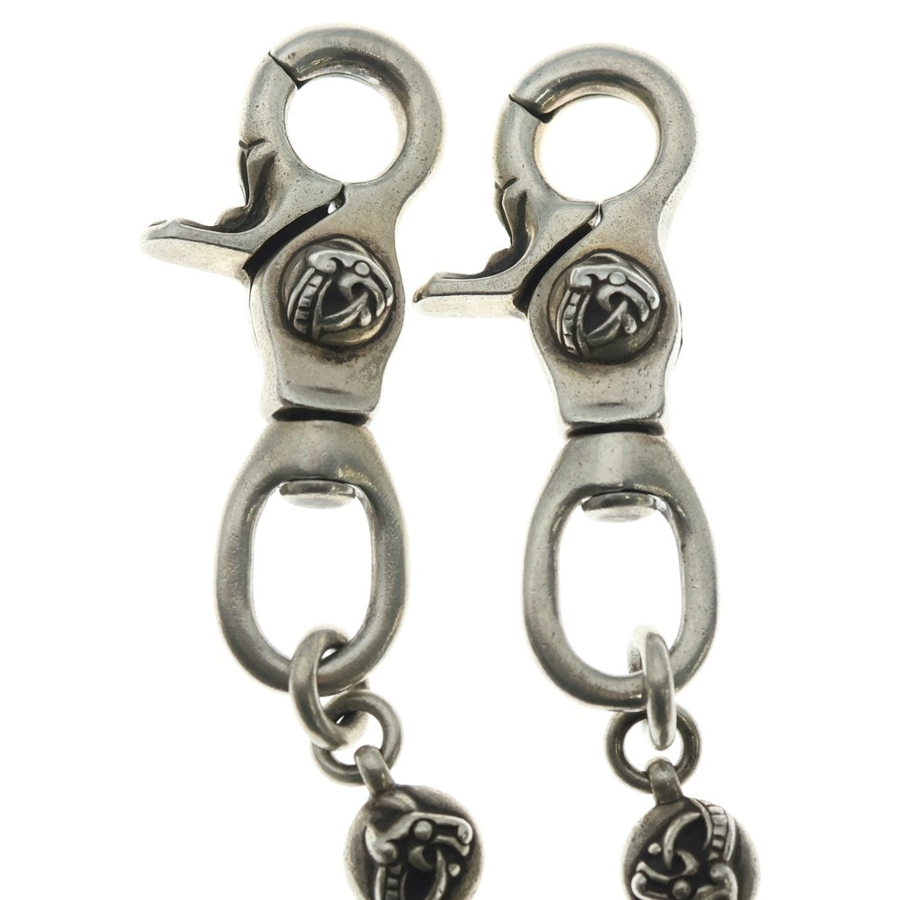 CHROME HEARTS(クロムハーツ) 2BALL LONG-T/2クリップロング#2ケルティックボール ウォレットチェーン シルバー