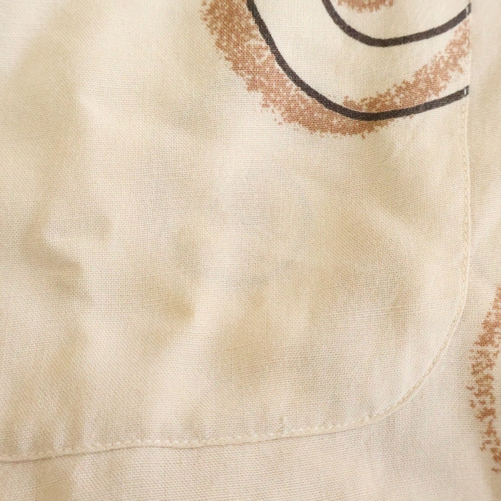 VINTAGE(ヴィンテージ) 50S VINTAGE ヴィンテージ アトミック オープンカラー 長袖シャツ ベージュ