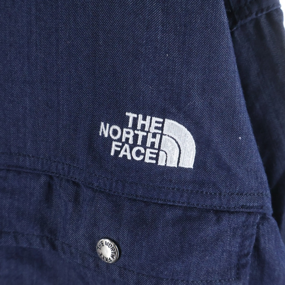 THE NORTH FACE(ザノースフェイス) L/S NYLON DENIM NUPTSE SHIRT ナイロン デニムヌプシ 長袖シャツ インディゴ NR72130