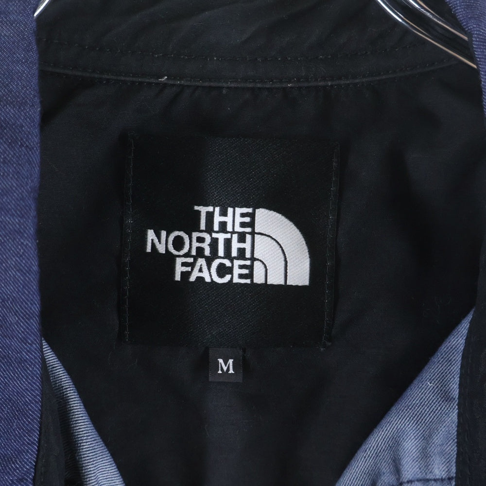 THE NORTH FACE(ザノースフェイス) L/S NYLON DENIM NUPTSE SHIRT ナイロン デニムヌプシ 長袖シャツ インディゴ NR72130
