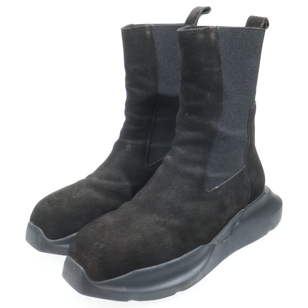 Rick Owens(リックオウエンス) 22AW GETH BEATLE BOOTS ゲス ビートル スエード サイドゴアブーツ ブラック RU02B2808