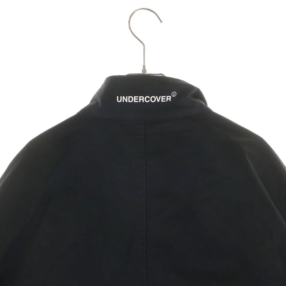 UNDERCOVER(アンダーカバー) 24AW キルティングライニング レザースリーブ コットンモッズコート ブラック UC2D9302