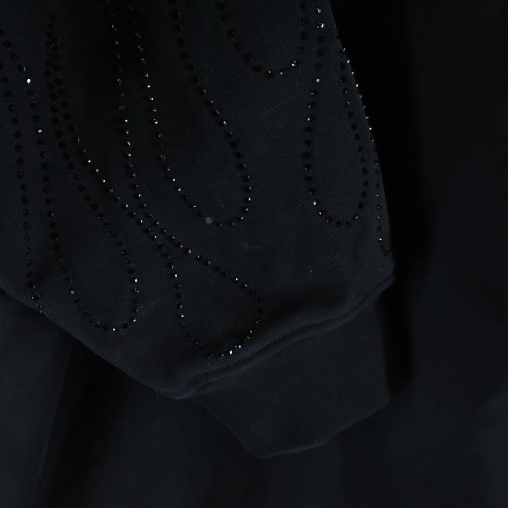 MAGIC STICK(マジックスティック) ラインストーン スウェット プルオーバーパーカー ブラック