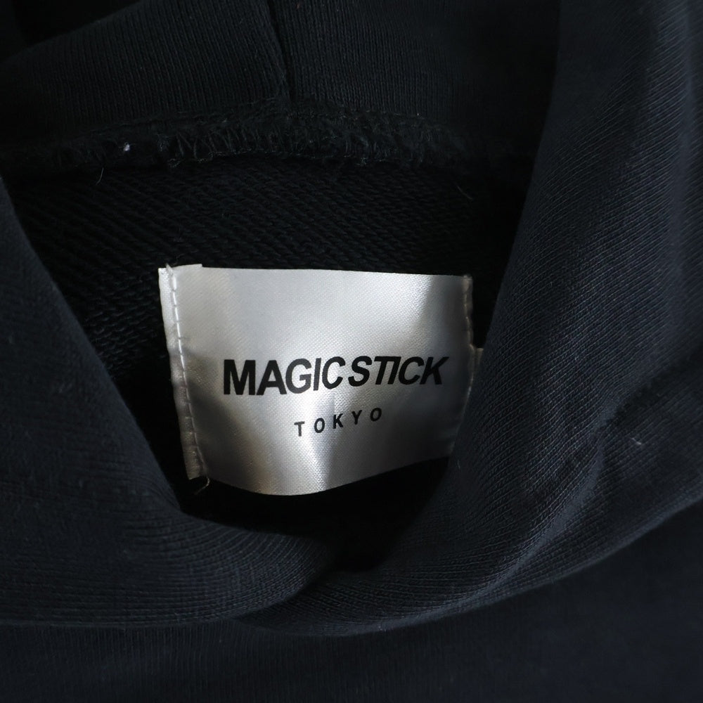 MAGIC STICK(マジックスティック) ラインストーン スウェット プルオーバーパーカー ブラック
