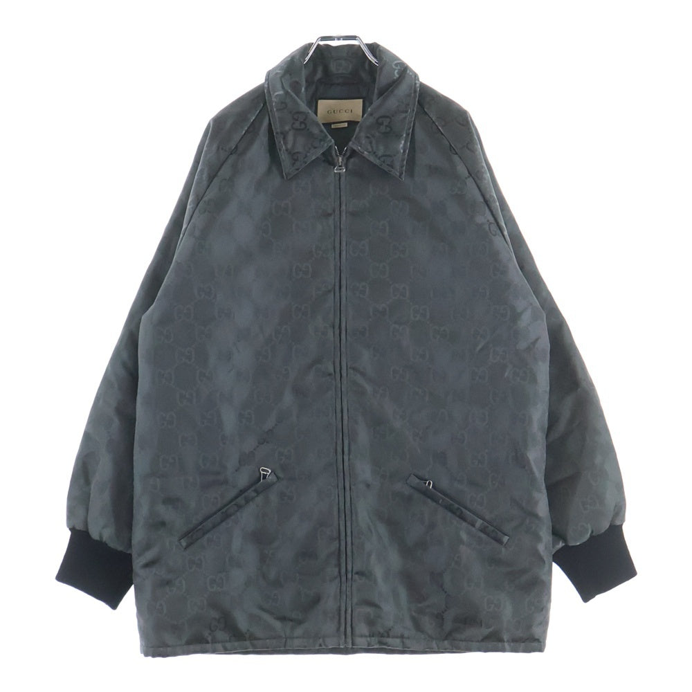 GUCCI(グッチ) OFF THE GRID SERIES NYLON JACKET オフザグリッド GGスプリーム総柄 ジップアップ ジャケット グレー 654843 ZAEBN