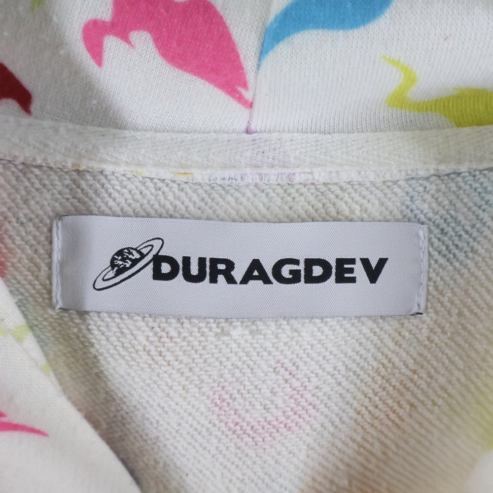NO BRAND(ノーブランド) DURAGDEV ドゥラグデブ 20SS MANGA CAMO HOODIE 総柄プリント フロントポケット フーデッド プルオーバー パーカー ホワイト 20S-HD01-DV