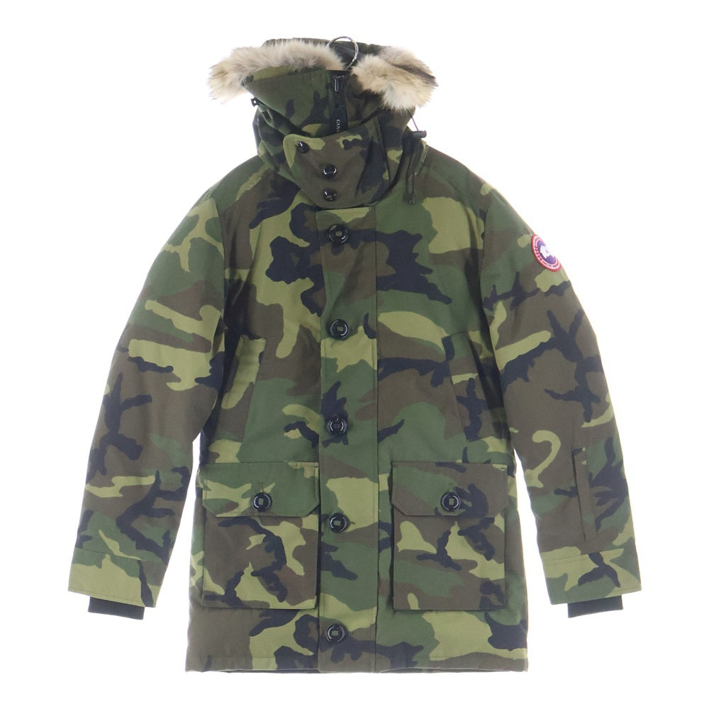 CANADA GOOSE(カナダグース) ×SOPHNET. BROOKFIELD PARKA ×ソフネット ブルックフィールド カモフラ総柄 マルチポケット ファー付きフーデット ダウンジャケット 2304JM/SOPH-156176