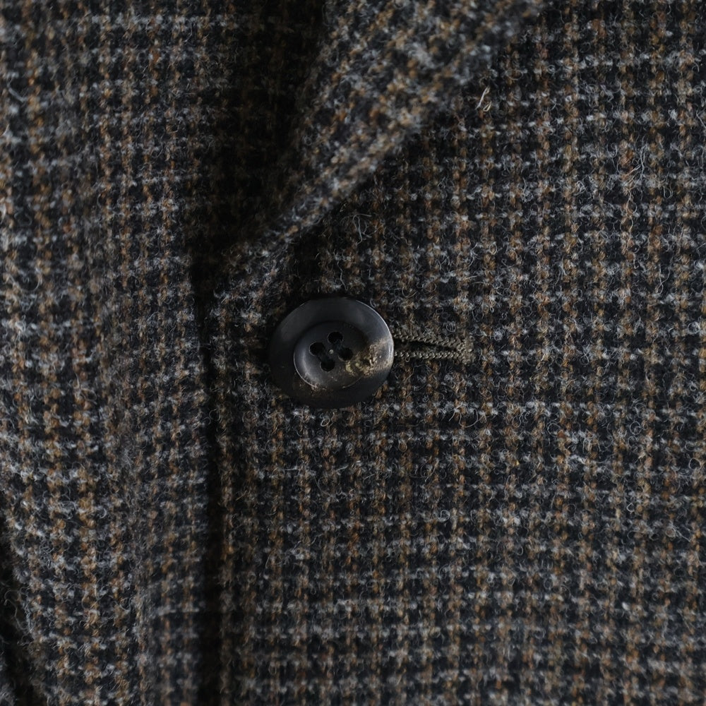 JUN MIKAMI(ジュンミカミ) WOOL JACKET ウールツイード ピークドラペル ダブルテーラードジャケット ブラウン