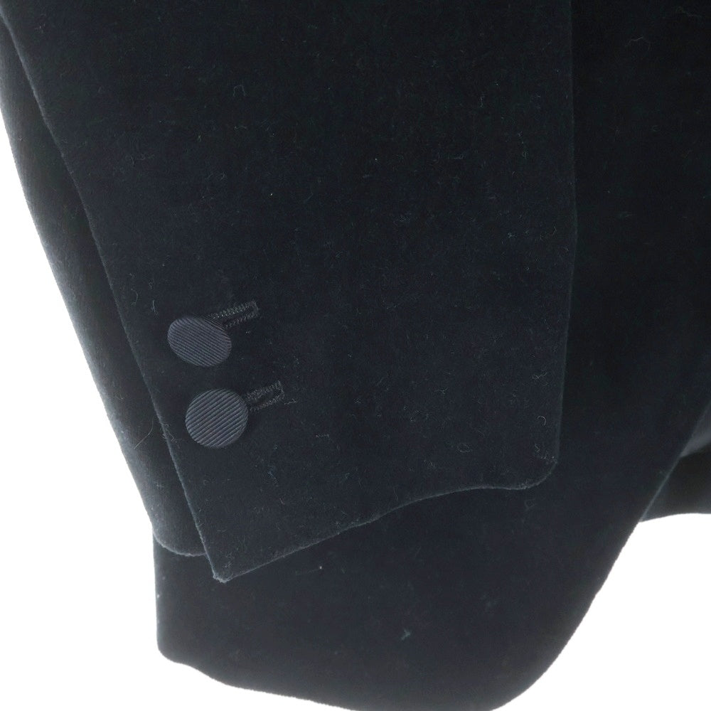 JUN MIKAMI(ジュンミカミ) ×BRISBANE MOSS ブリスベンモス ベルベット ピークドラペル 1B テーラードジャケット ブラック