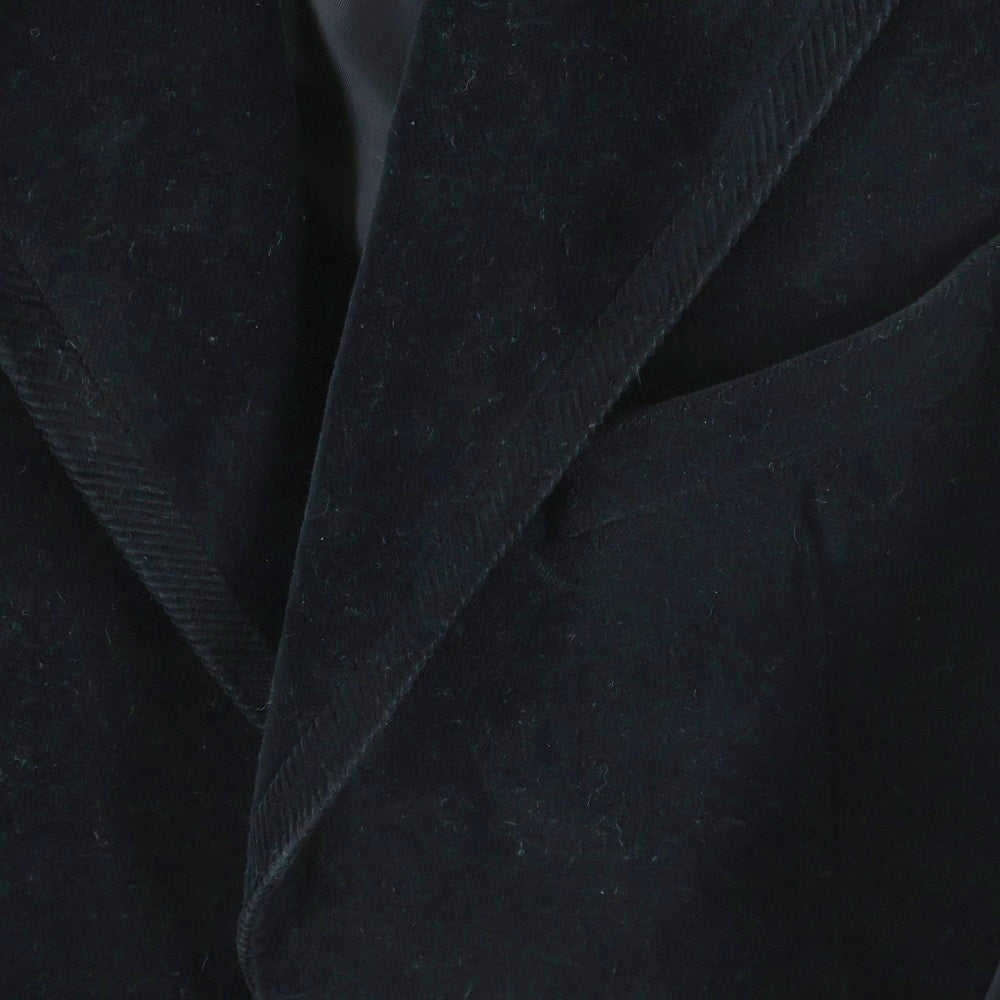 JUN MIKAMI(ジュンミカミ) ×BRISBANE MOSS ブリスベンモス ベルベット ピークドラペル 1B テーラードジャケット ブラック