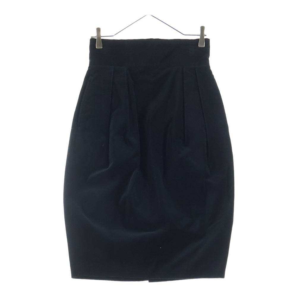 JUN MIKAMI(ジュンミカミ) ×BRISBANE MOSS ブリスベンモス ベルベット マルチタック バルーンスカート ブラック レディース