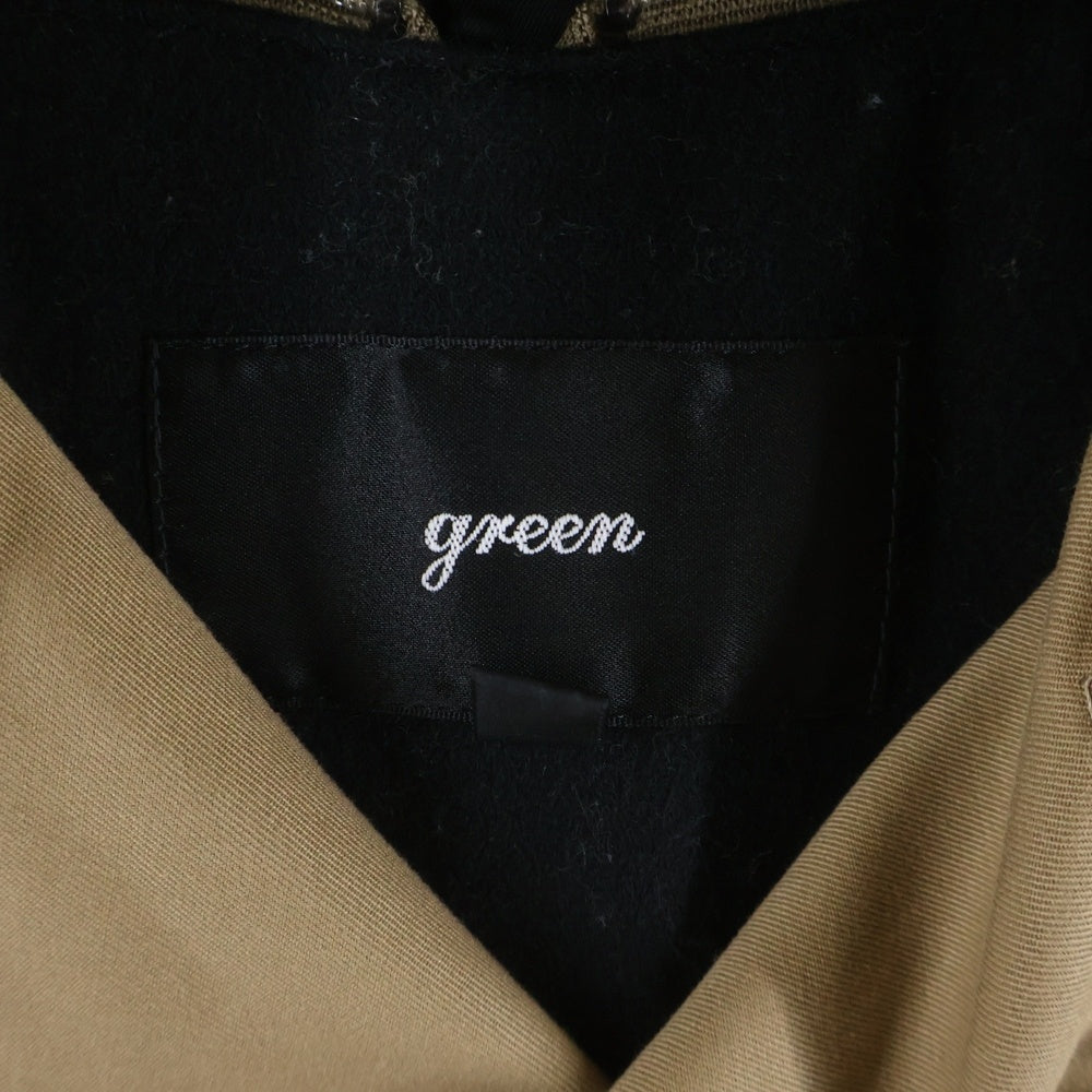 green(グリーン) 日本製 ウールライナー ウエストベルト コットンポリ トレンチコート ベージュ