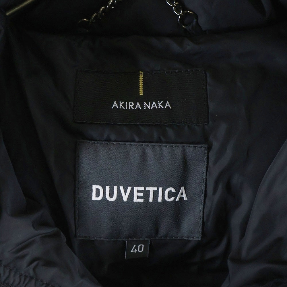 DUVETICA(デュベティカ) ×AKIRA NAKA アキラナカ AGENA アジェナ リムーバブルファー ジップアップ ナイロン ダウンジャケット レディース ブラック 192-D3320001N00-11620
