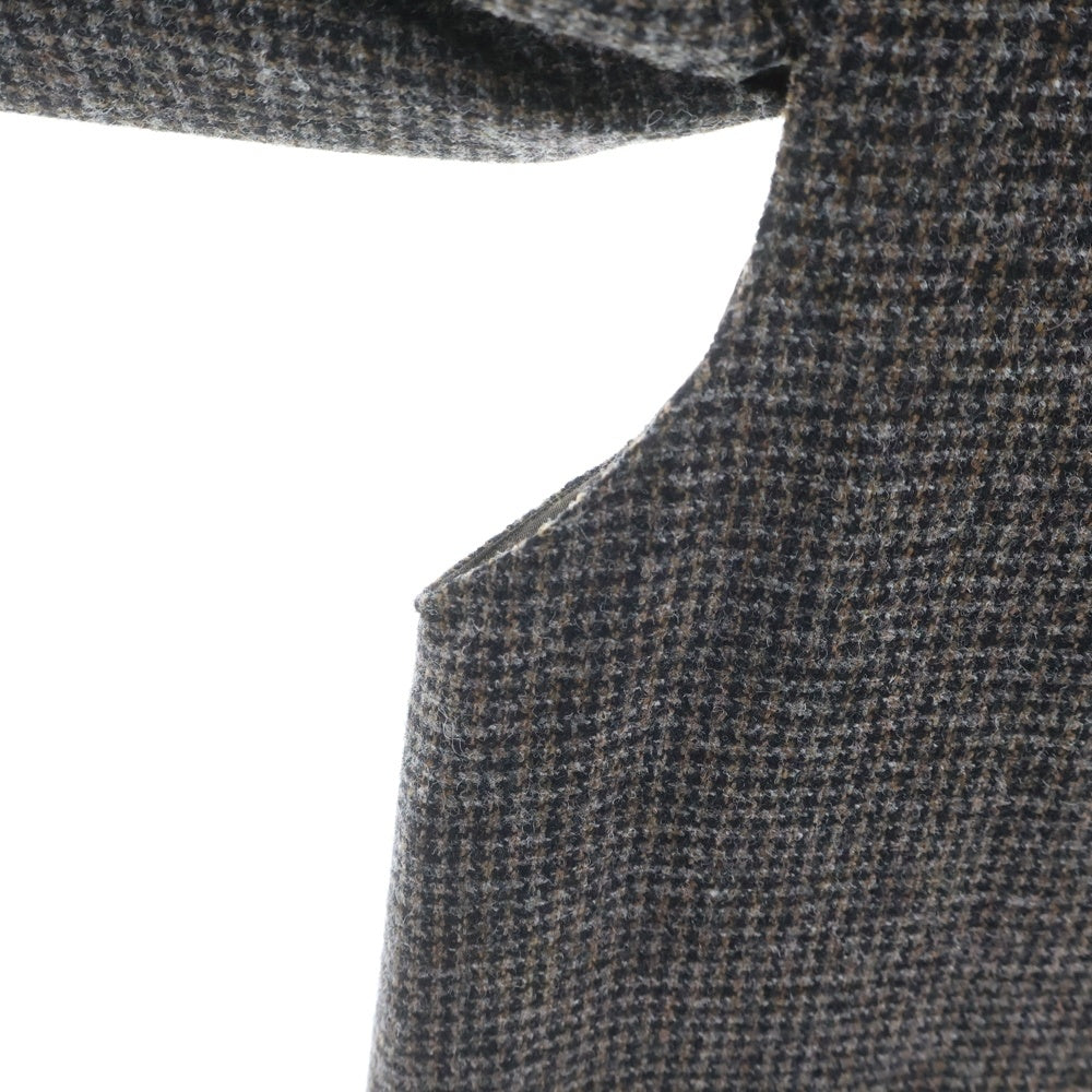 JUN MIKAMI(ジュンミカミ) 22AW ウールツイード アームピットカットアウト Vネック ミニワンピース レディース ブラウン 22AW-13H