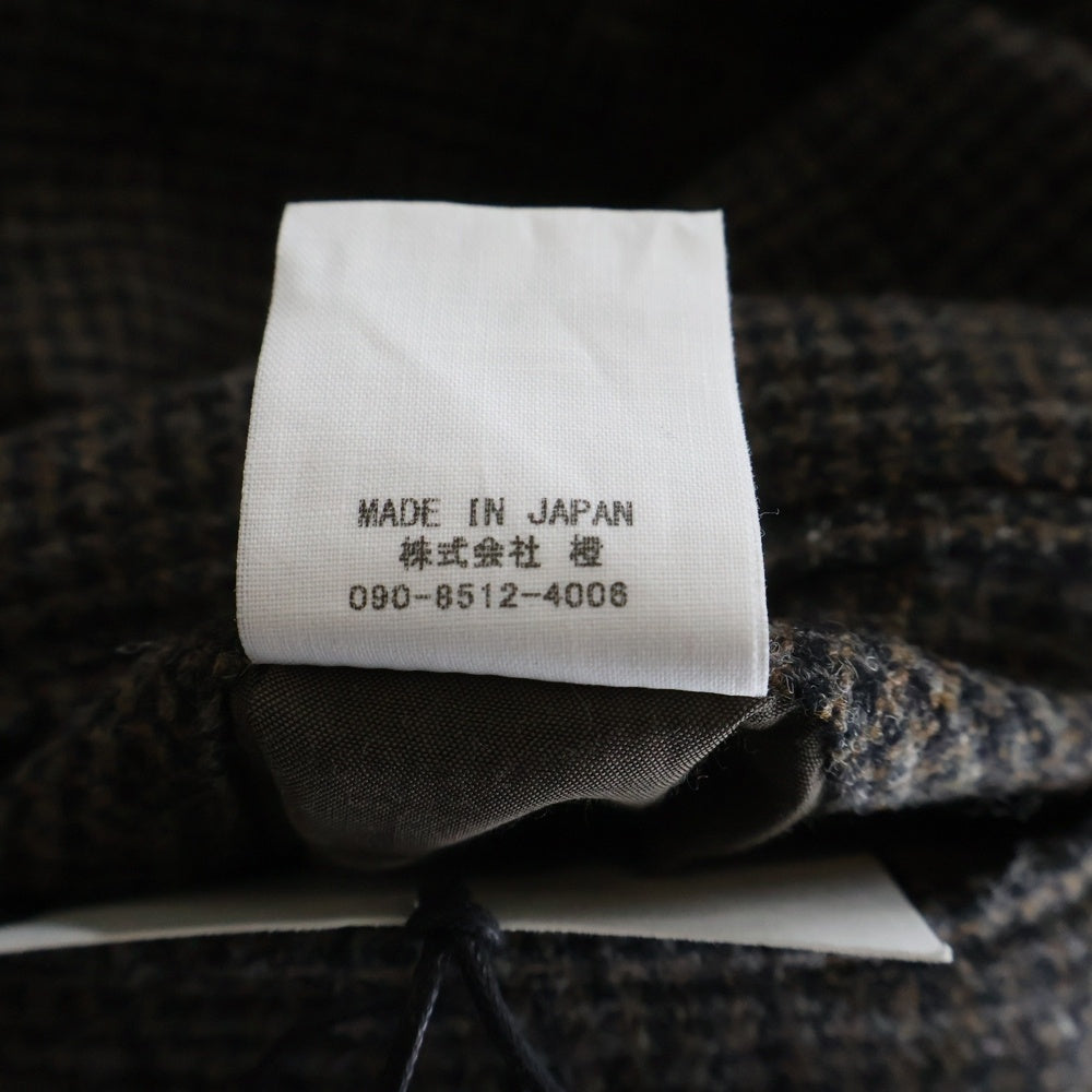 JUN MIKAMI(ジュンミカミ) 22AW ウールツイード アームピットカットアウト Vネック ミニワンピース レディース ブラウン 22AW-13H