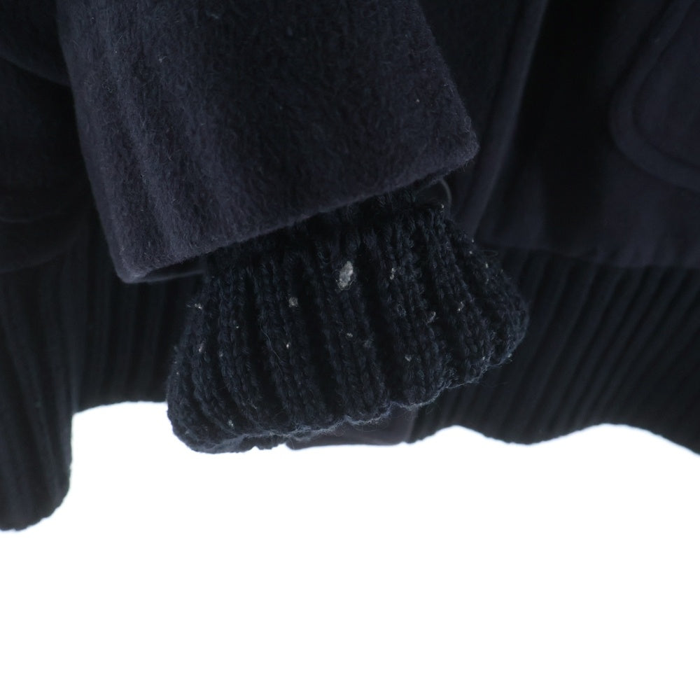 NO BRAND(ノーブランド) PATRIZIA PEPE パトリツィアペペ イタリア製 ウールアンゴラ マルチポケットデザイン スタンドカラーブルゾン ジャケット ネイビー レディース 6119M