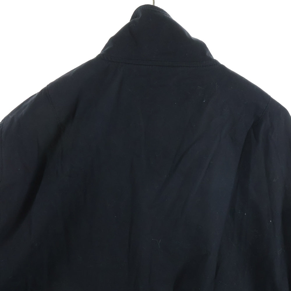 NO BRAND(ノーブランド) SURPLUS COMPANY サープラスカンパニー スリーブロゴ刺繍 ジップアップ コットン フライトジャケット ブラック 2S5-5985