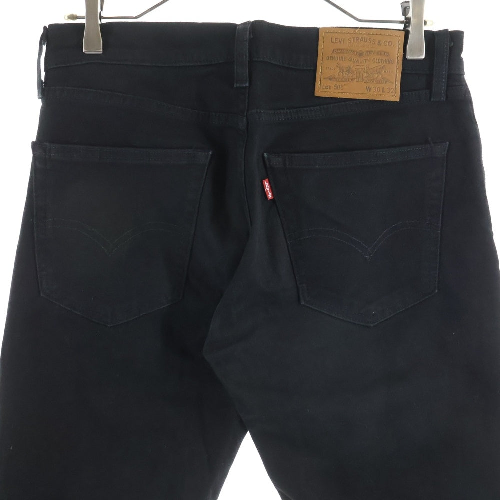 Levi's(リーバイス) 505 ビッグE レギュラー ストレッチデニムパンツ ブラック 00505-1577