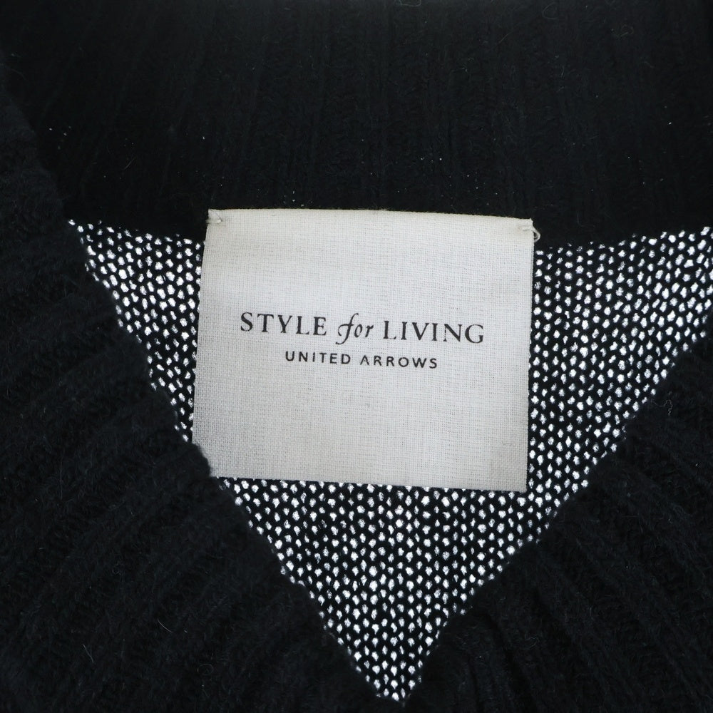 UNITED ARROWS(ユナイテッドアローズ) ダブルポケット ウールナイロン ロング ニットワンピース ブラック レディース 1966-199-0597
