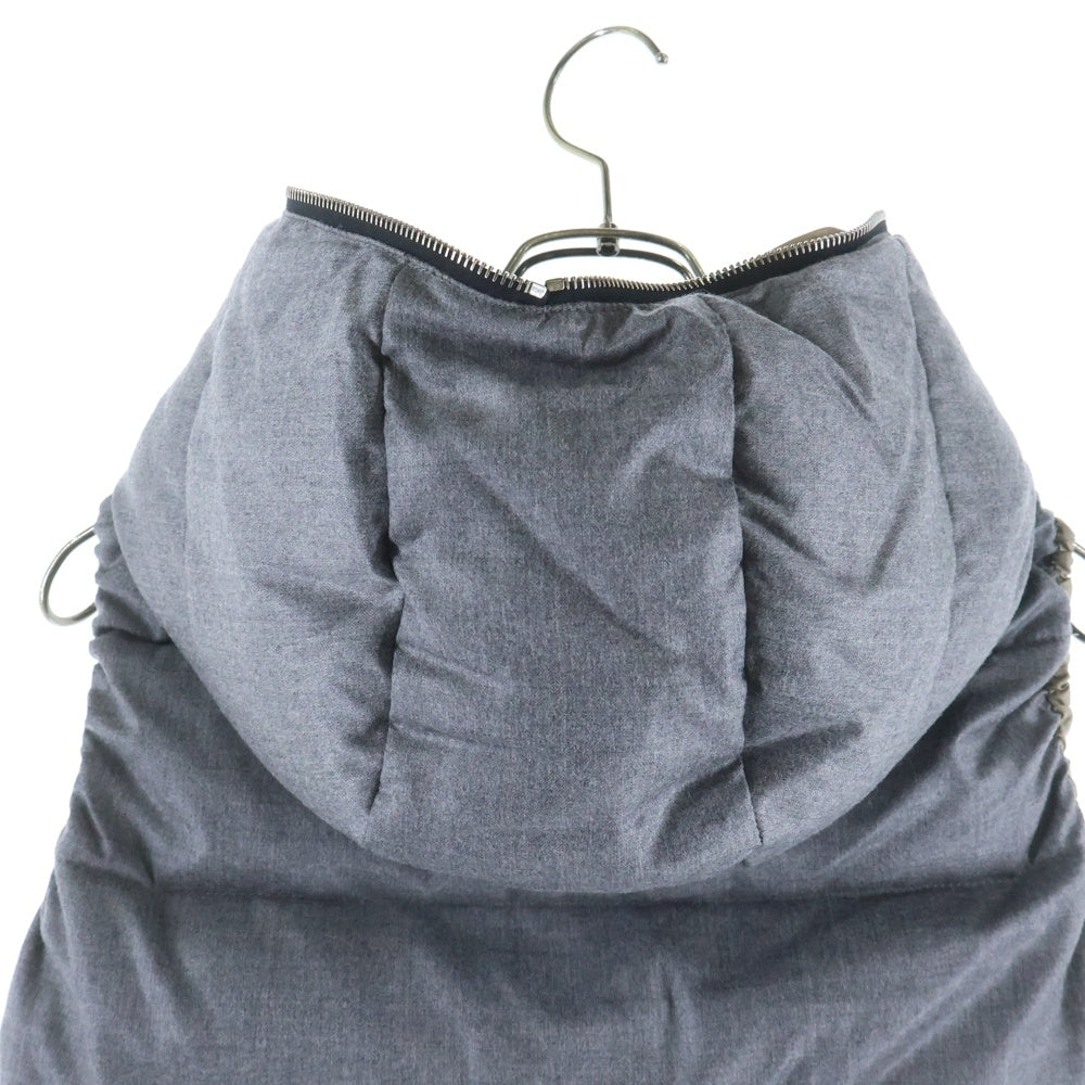 DUVETICA(デュベティカ) FEBEDUE フェべドゥエ フルジップ フーデッド ウールナイロンダウンベスト グレー 152-D.911.00.U/1087