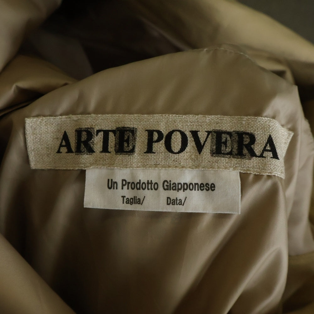 NO BRAND(ノーブランド) ARTE POVERA アルテポーヴェラ 1B 中綿ロングコート ブラウン