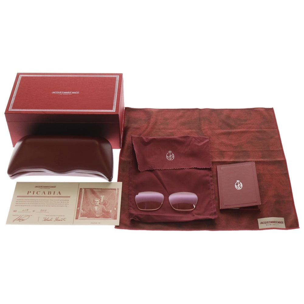 JACQUES MARIE MAGE(ジャック マリー マージュ) PICABIA ピカビア ウェリントンフレーム アイウェア サングラス メガネ ブラック/ゴールド JMMPA13F 215/500 レディース
