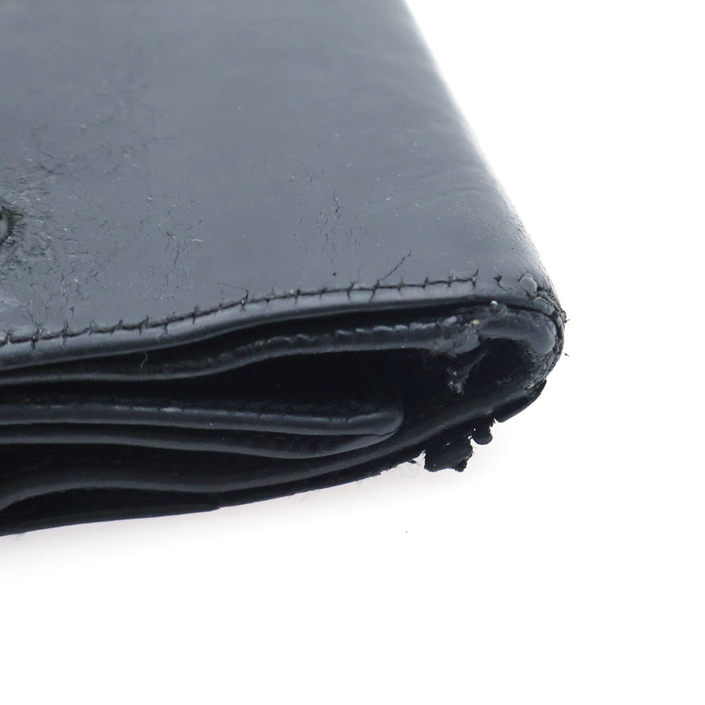 CHROME HEARTS(クロムハーツ) 3FOLD 3フォールド クロスボールボタン レザーウォレット 財布 ブラック BCA364