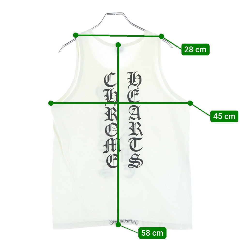 CHROME HEARTS(クロムハーツ) OLD CH TANKTOP スクリプトロゴ プリント タンクトップ ホワイト