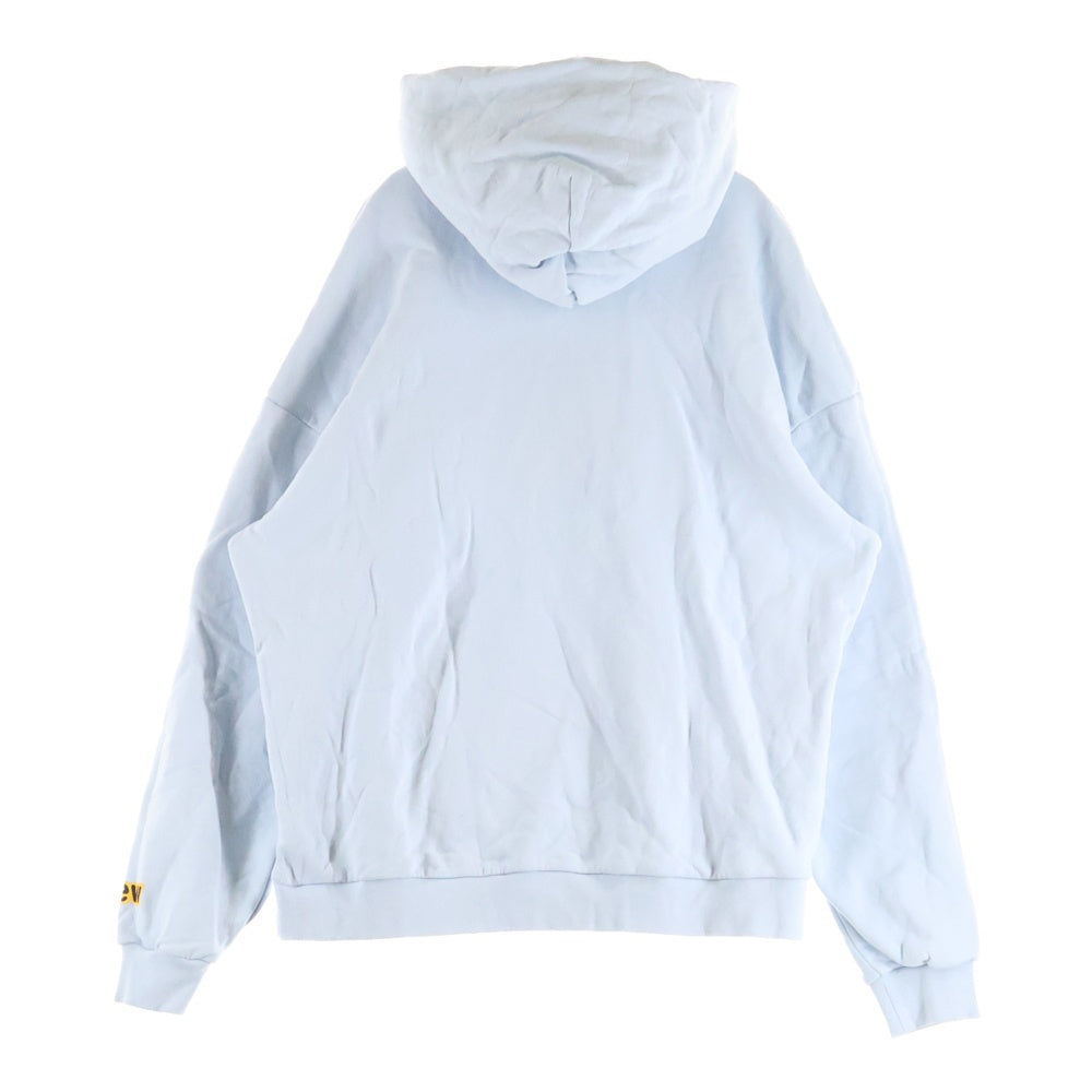 drew house(ドリューハウス) フロントロゴデザイン フーデッド スウェット パーカー ライトブルー