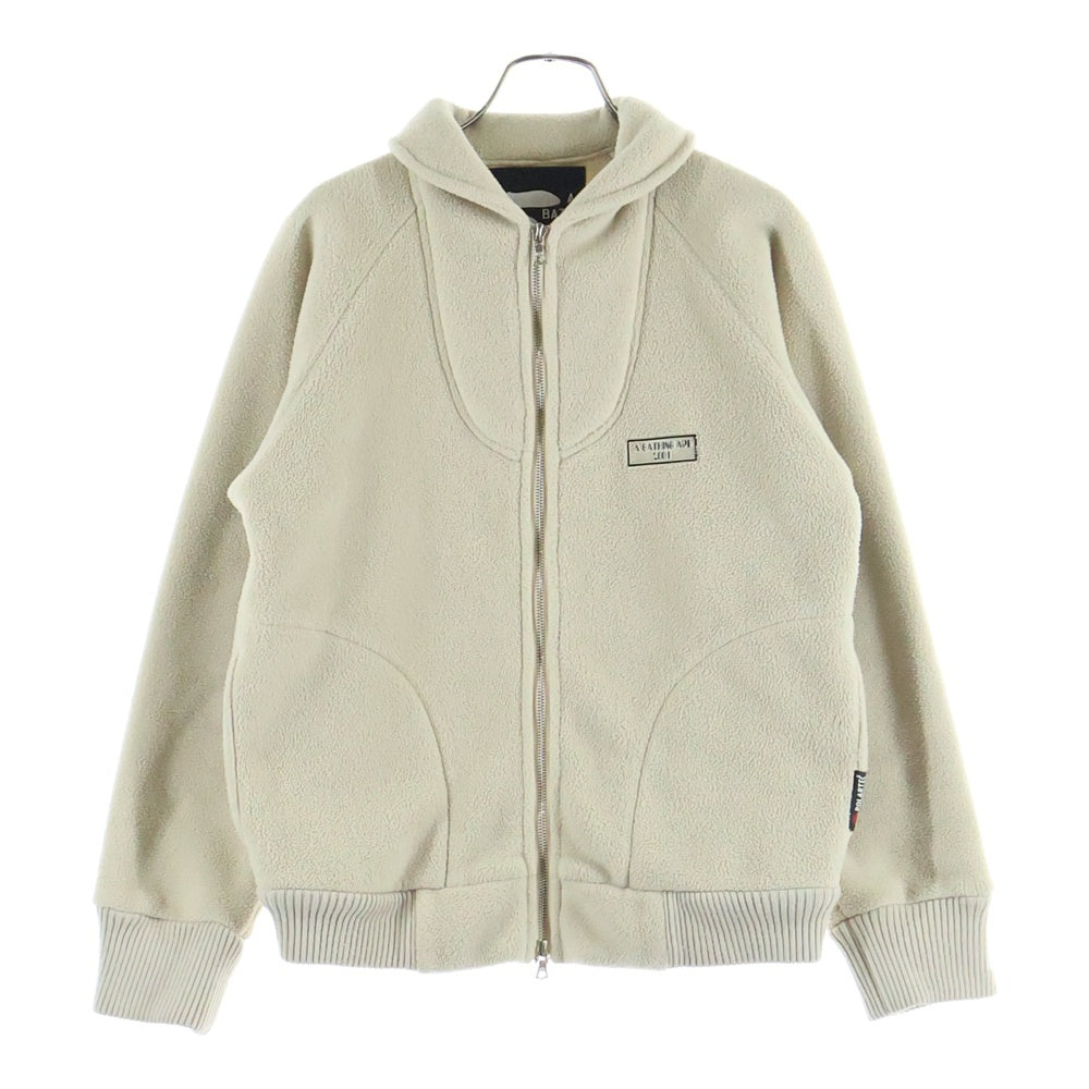 A BATHING APE(アベイシングエイプ) 00S VINTAGE POLARTEC ヴィンテージ 初期ロゴ ロゴデザイン ポーラテック ジップアップ ボアジャケット ベージュ