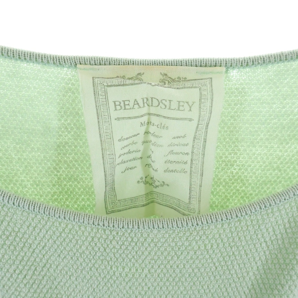 BEARDSLEY(ビアズリー) アクリル混 七分袖 オーバーサイズ ニット セーター レディース グリーン BA14A0090020100