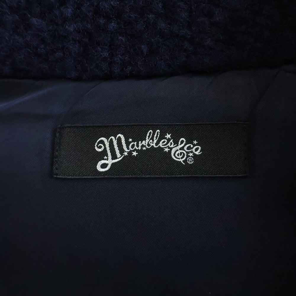 Marbles(マーブルズ) マルチスターデザイン コーデュロイ切り替え ダウンベスト ネイビー MJK-A14SP01