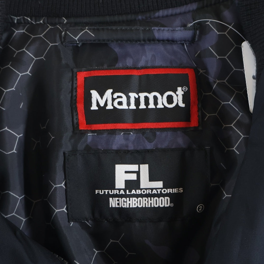 NEIGHBORHOOD(ネイバーフッド) ×FUTURA LABORATORIES ×MARMOT GORE-TEX JACKET フューチュラ ラボラトリーズ マーモット ゴアテックス ボンバージャケット ブラック TOMSJK81NH
