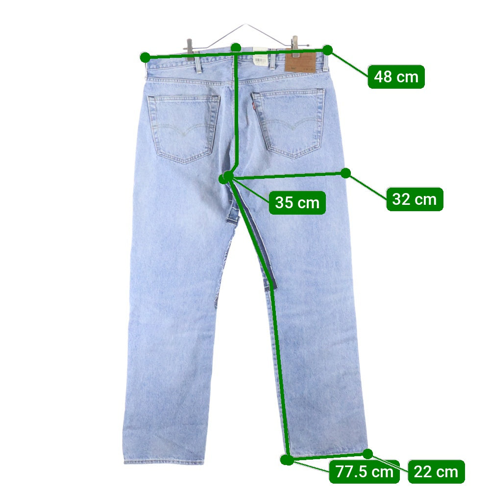 Levi's premium(リーバイスプレミアム) 501 ORIGINAL オリジナル パッチワークデザイン ボタンフライ デニムパンツ インディゴ PC9-0050I-3556