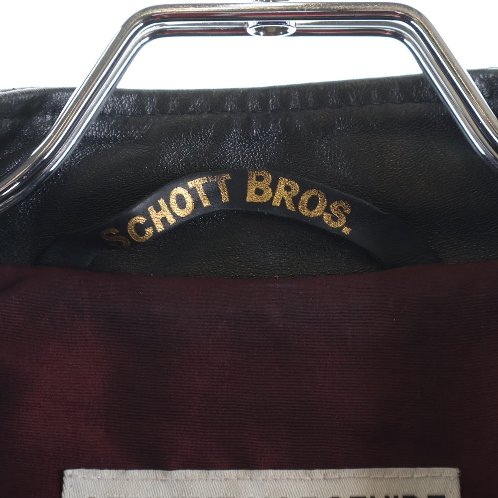 SCHOTT(ショット) USA製 641XXH HORSEHIDE CAFE RACER ホースハイド カフェレーサー シングルライダース レザージャケット ブラック 7824150002