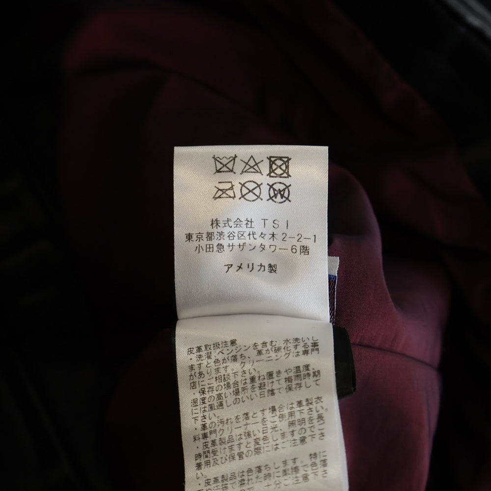 SCHOTT(ショット) USA製 641XXH HORSEHIDE CAFE RACER ホースハイド カフェレーサー シングルライダース レザージャケット ブラック 7824150002