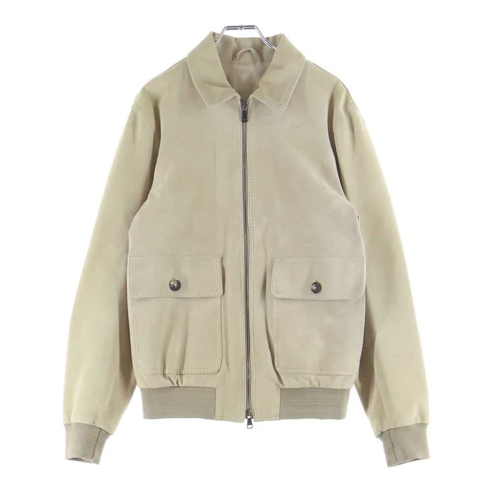 NO BRAND(ノーブランド) RING JACKET NAPOLI リングジャケットナポリ ヌバック ジップアップジャケット ブルゾン ベージュ